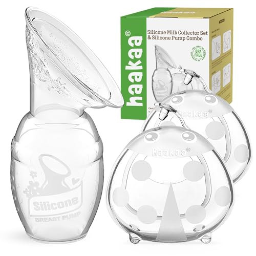 haakaa Manual Breast Pump 4oz/100ml & Ladybug Milk Collector 2.5oz/75ml Set | Amazon (US)