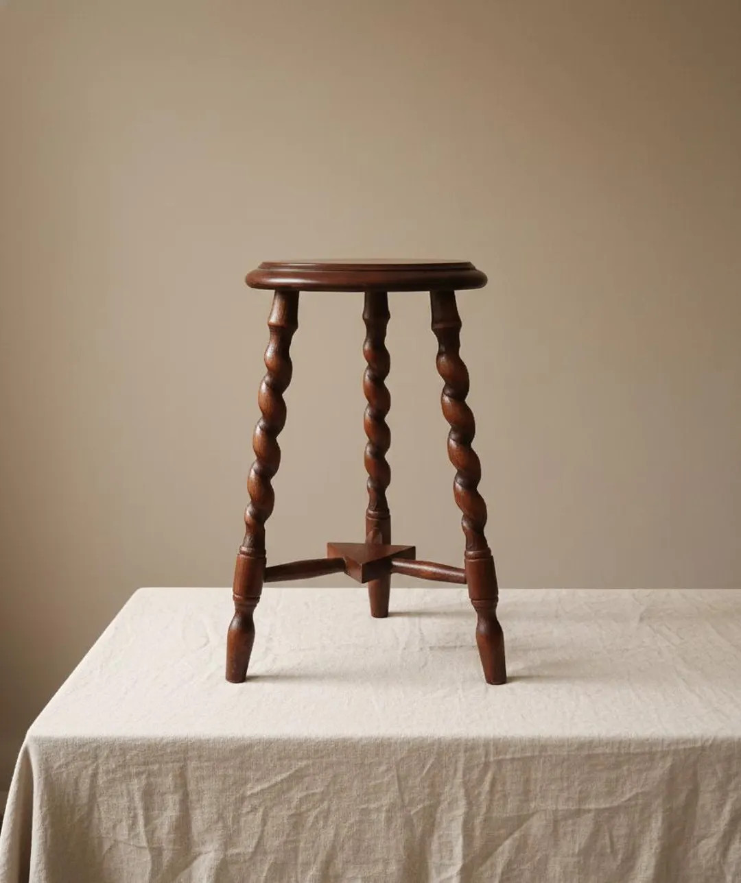 French Wooden Tripod Stool Antique Folk Art Three Leg Stool Rustic Primitive Farmhouse Wood Stool... | Etsy (US)