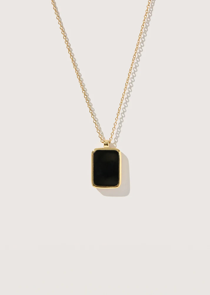 Onyx Tag Necklace | Otiumberg