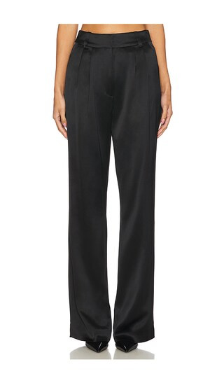 The Favorite Satin Pant in Black | Revolve Clothing (Global)