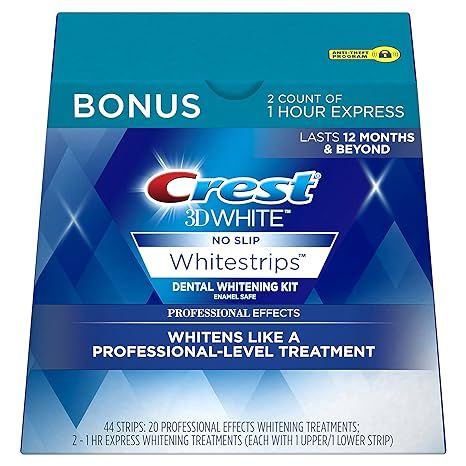 Crest 3D Whitestrips, Professional Effects, Teeth Whitening Strip Kit, 44 Strips (22 Count Pack) | Amazon (US)