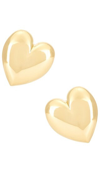 Jennifer Fisher Puffy Heart Earrings in Metallic Gold. | Revolve Clothing (Global)