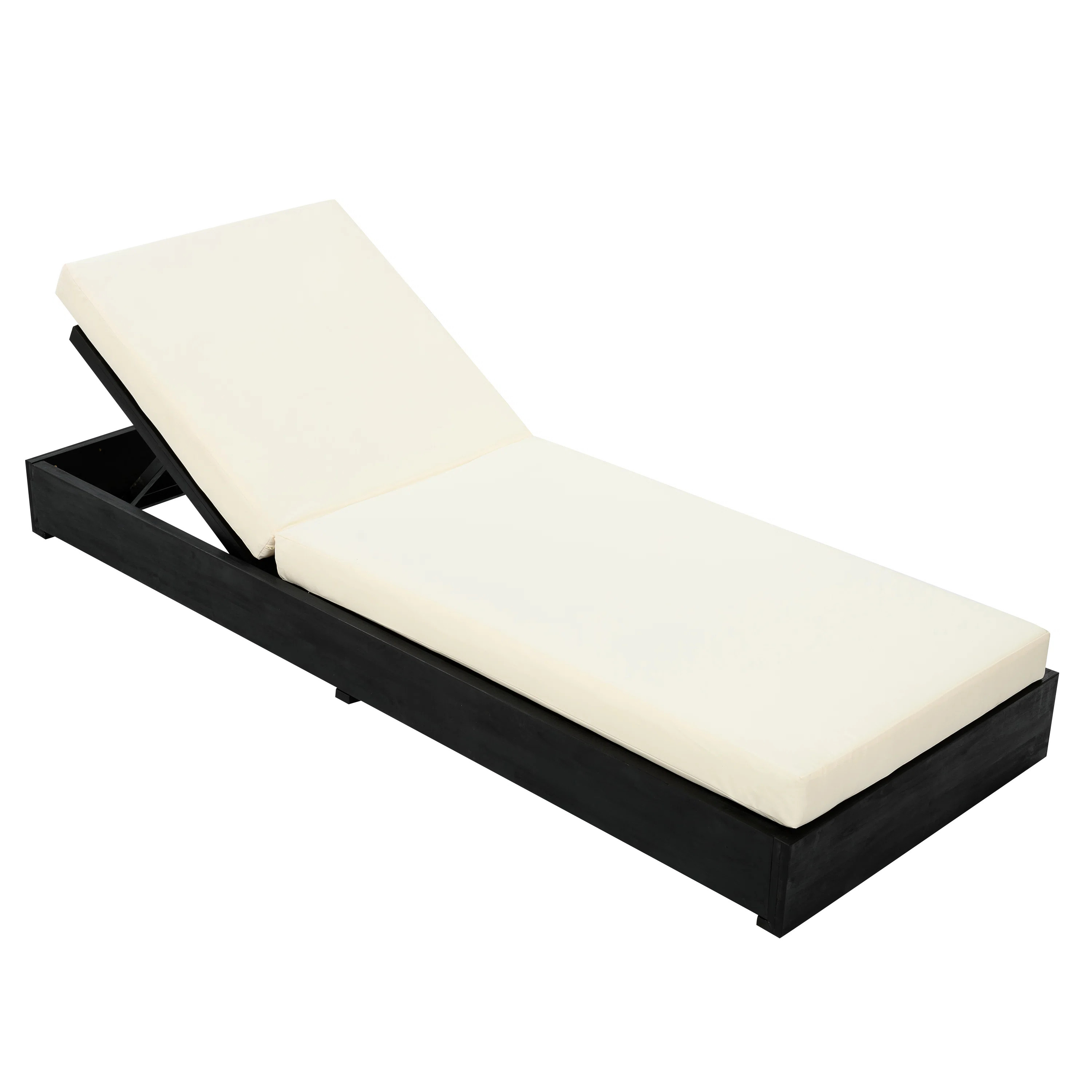 Joss & Main Leite 79" Long Reclining Outdoor Acacia Chaise Lounge Set with Cushions & Reviews | W... | Wayfair North America