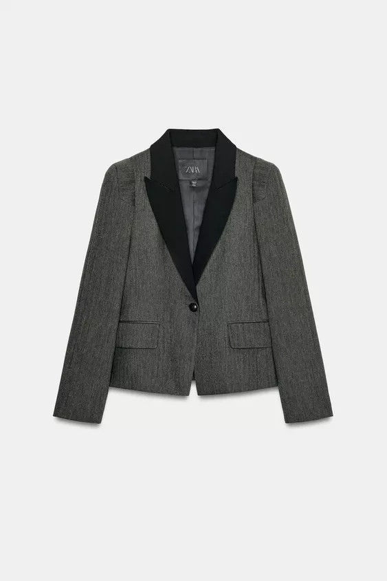 ZW COLLECTION COMBINED HERRINGBONE BLAZER | Zara UK