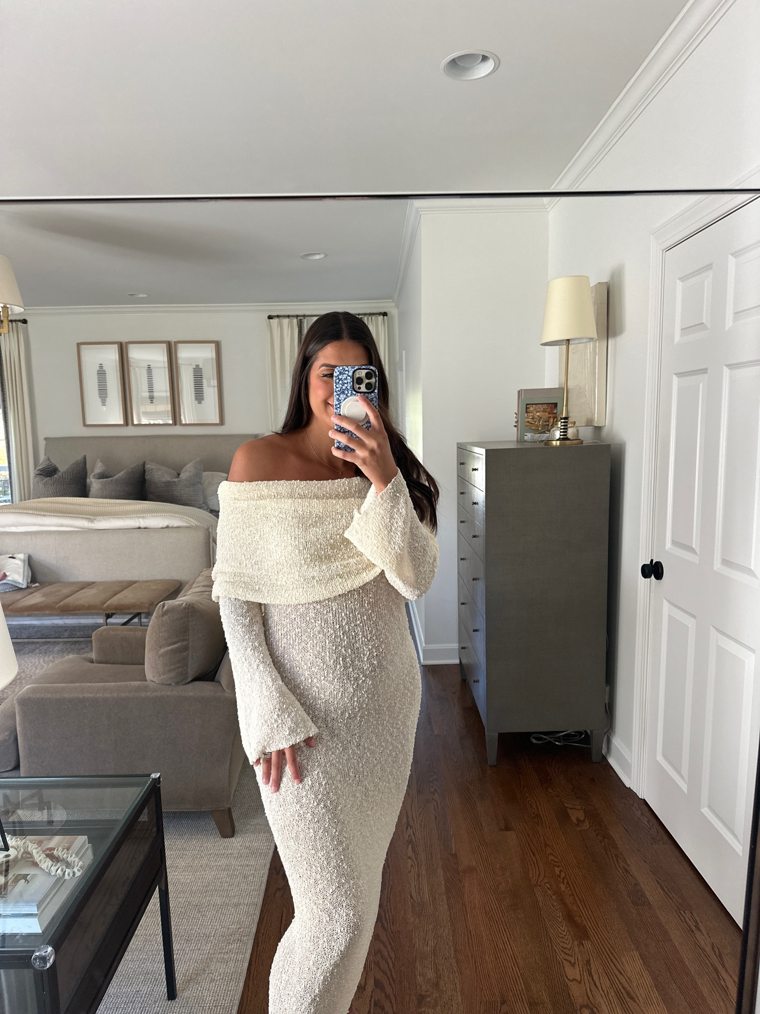 Maternity photos, newborn photos, ivory dress, sweater dress, bridal shower dress

#LTKFamily #LTKBump #LTKWedding