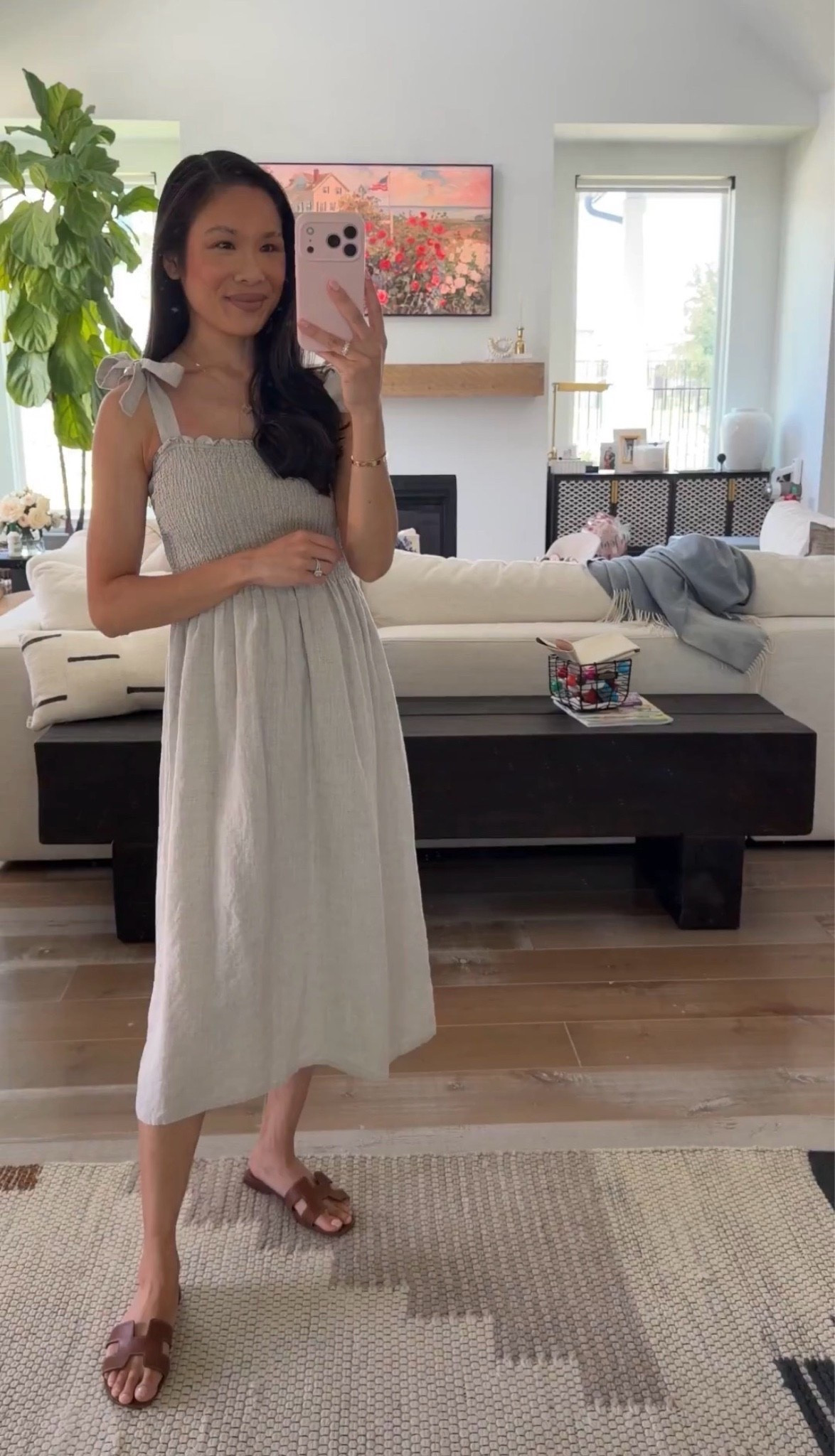 Linen dress for summer that’s on sale for 20% off. Wearing size small (purchased last year when I was pregnant) and it’s very bump friendly. Good quality linen and has held up through dozens of washes. Straps you can tie yourself.

#LTKmomlife #LTKootd #LTKSaleAlert