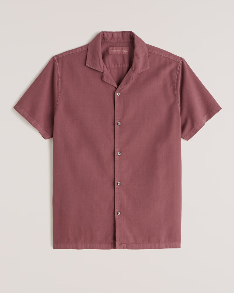 Short-Sleeve Button-Up Shirt | Abercrombie & Fitch (US)