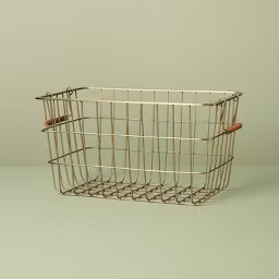 Rectangular Brass Wire Storage - Hearth & Hand™ with Magnolia | Target