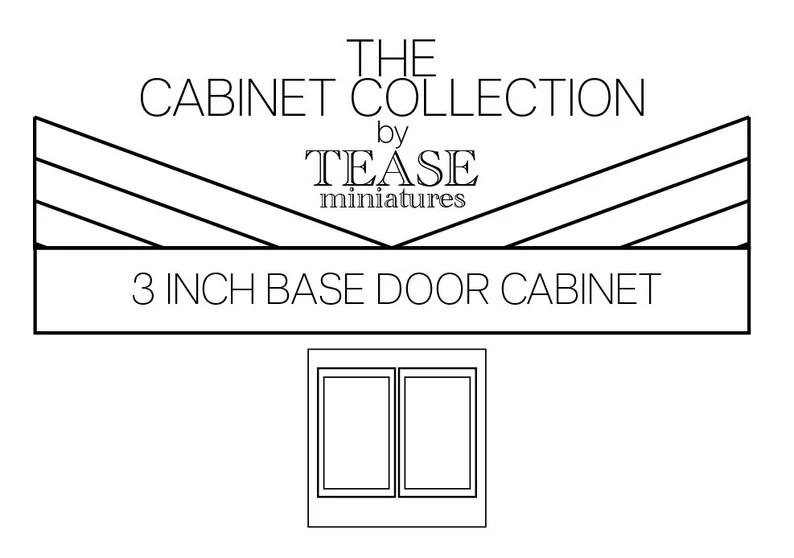 The Cabinet Collection 3 Inch Base Cabinet With Double Doors - Etsy | Etsy (US)