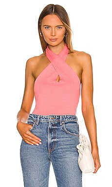 525 Multi Wear Halter Top in Pink Berry from Revolve.com | Revolve Clothing (Global)