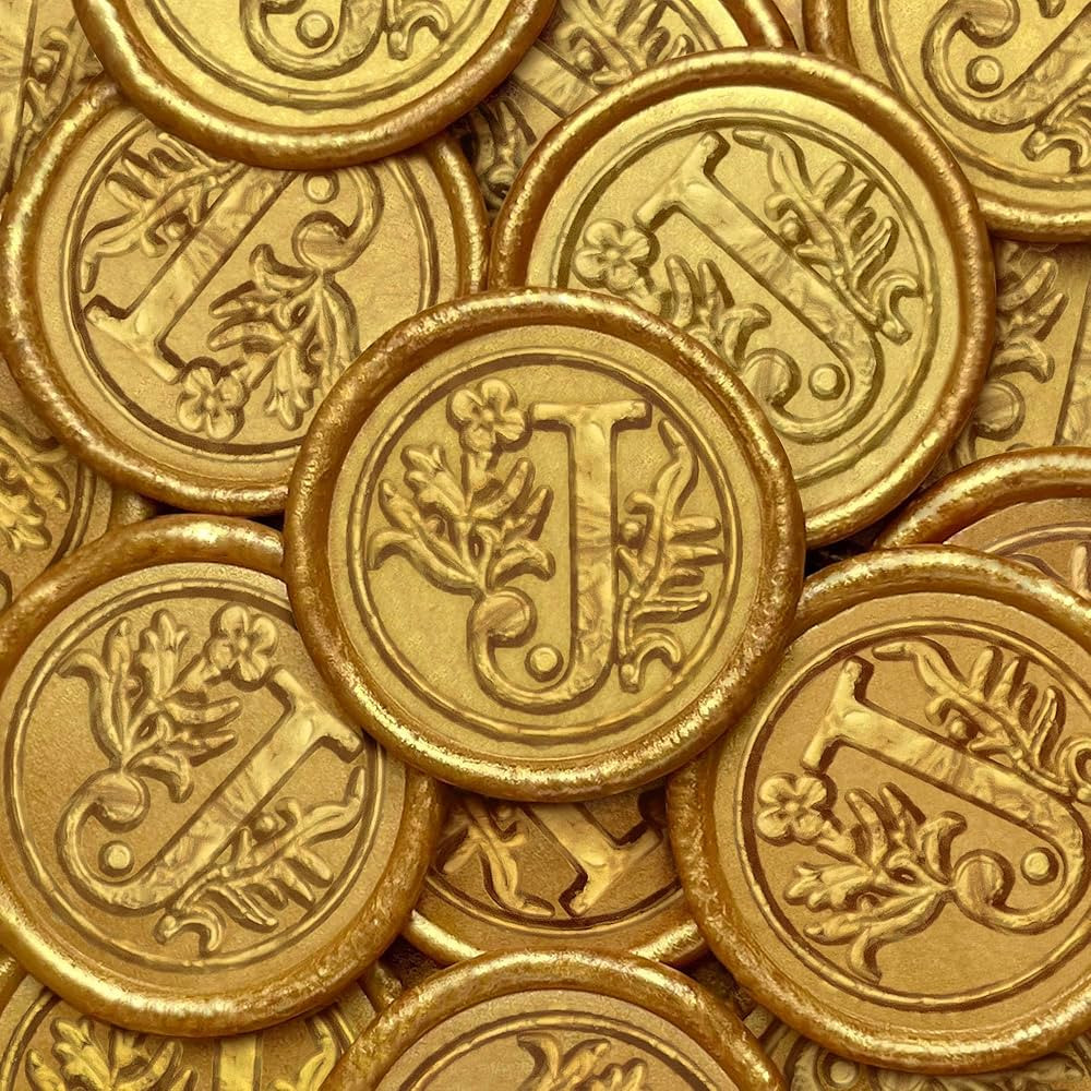 100Pcs Gold Wax Seal Stickers Handmade Envelope Seals Self Adhesive Letter Wax Stickers for Weddi... | Amazon (US)
