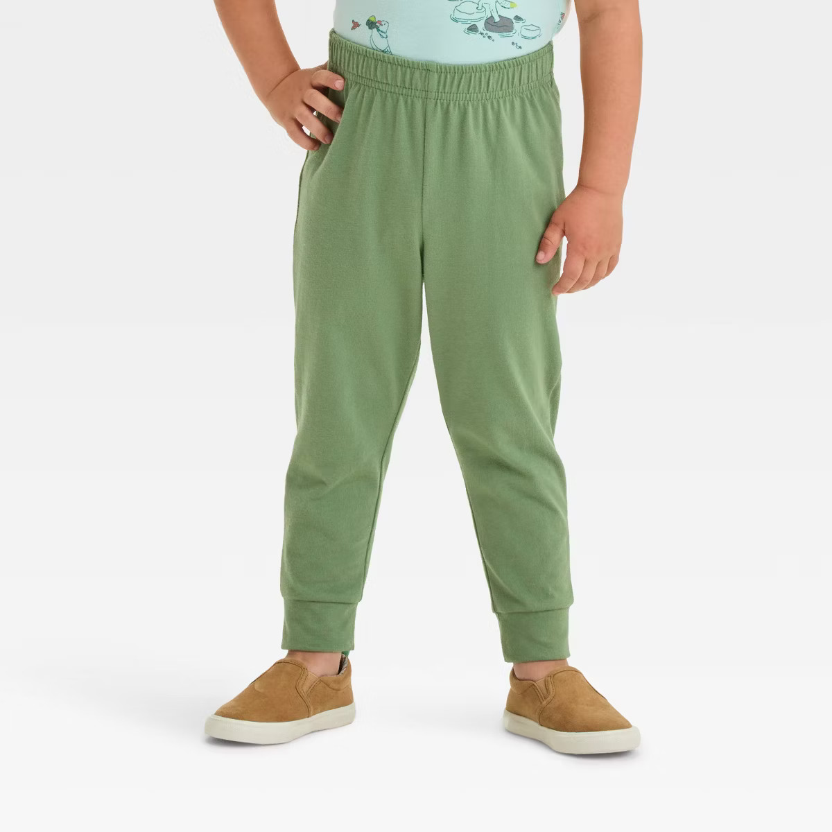 Toddler Boys' Jersey Jogger Pants - Cat & Jack™ Green 5T: Midweight Cotton Blend, Elastic Waist... | Target