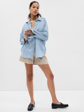 Chambray Denim Big Shirt with Washwell | Gap (CA)