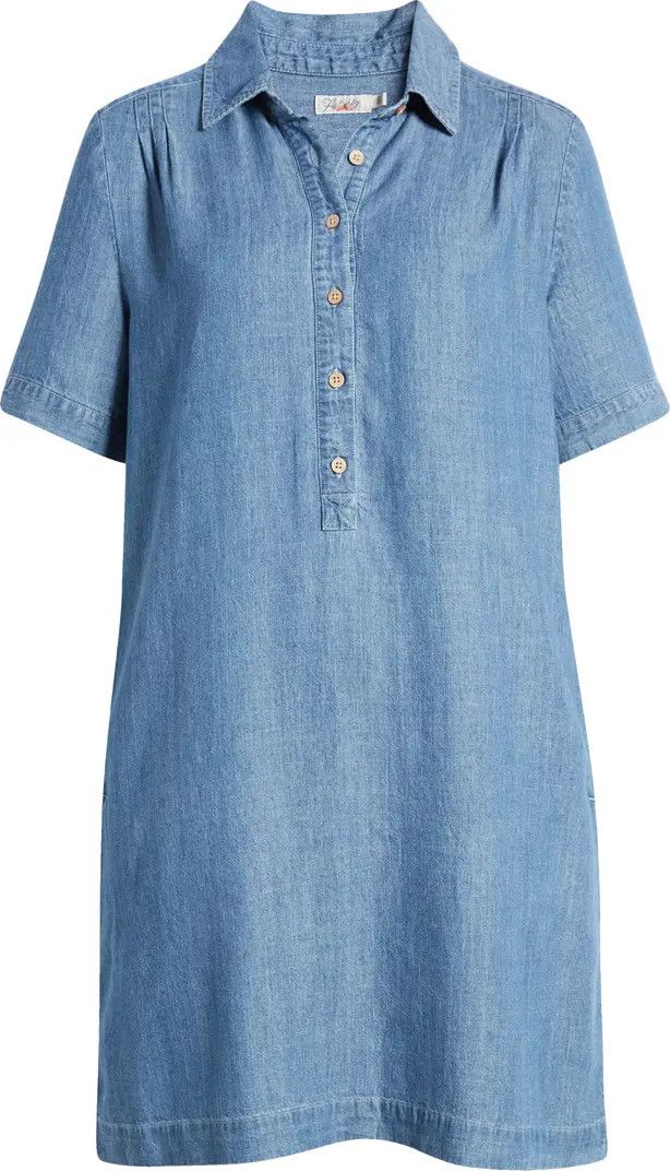 Faherty Hana Chambray Mini Shirtdress | Nordstrom | Nordstrom