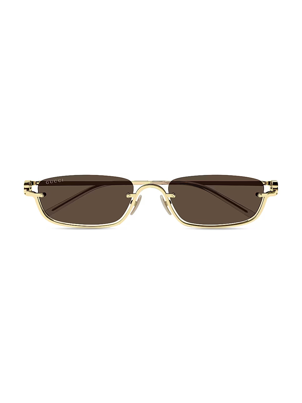 GG Upside Down 55MM Rectangular Sunglasses | Saks Fifth Avenue