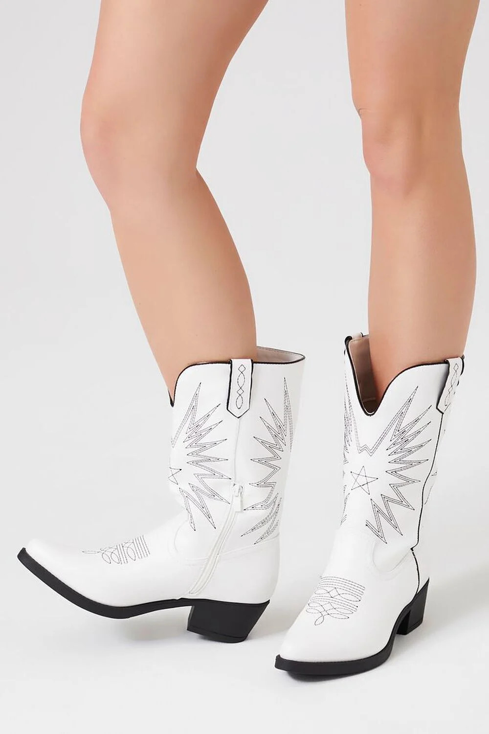 Faux Leather Cowboy Boots | Forever 21 (US)