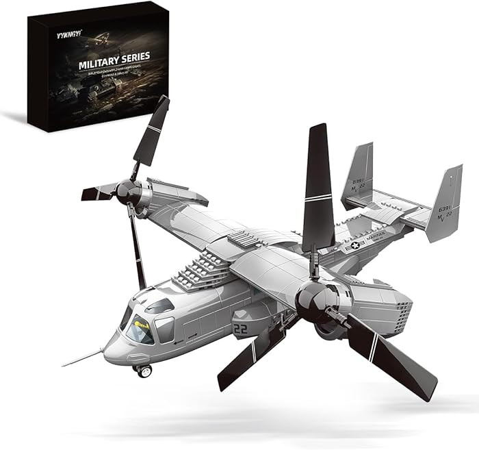 V22 Tiltrotor Aircraft Building Block Set, Military Transport Plane Model- Compatible with Lego M... | Amazon (US)