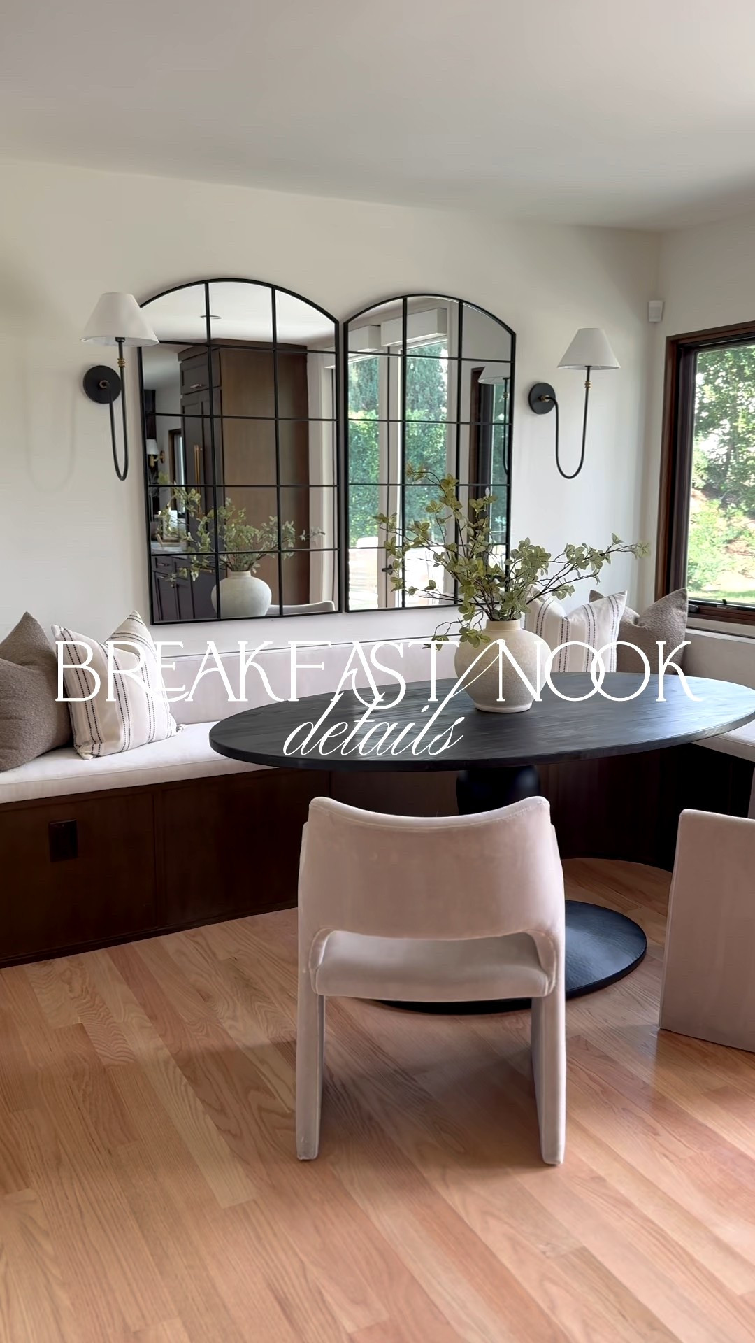 Our new breakfast nook decor! Love how calming, cozy and clean this space feels 🥰 This oval dining table was the perfect fit!

#FollowMeOnLTK

#LTKStyleTip #LTKHome #LTKSaleAlert