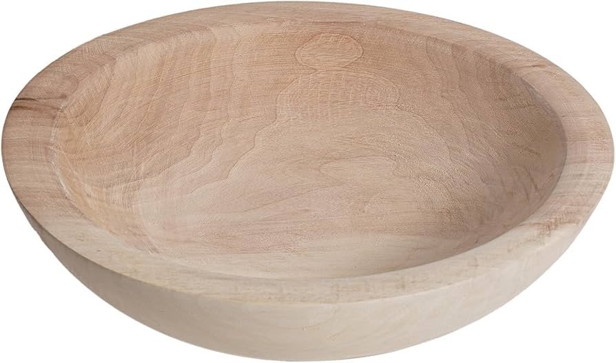 Hand Carved Wooden Decorative Bowl for Home Entryway Decor, Wood Centerpiece Bowl for Coffee Tabl... | Amazon (US)