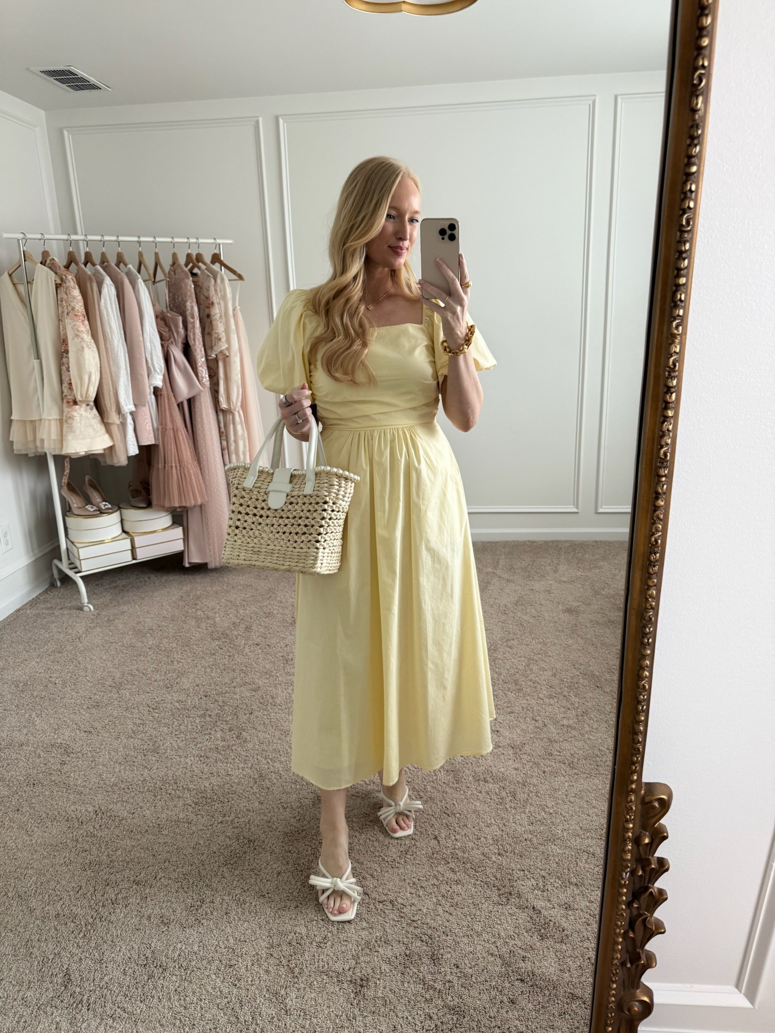 How sweet is this butter yellow midi dress for spring?! It would be a perfect Easter dress! Wearing a medium and it’s a tad big on me!
Spring dresses // spring outfits // Easter dress // shower dresses // brunch dresses 

#LTKStyleTip #LTKSeasonal #LTKParties