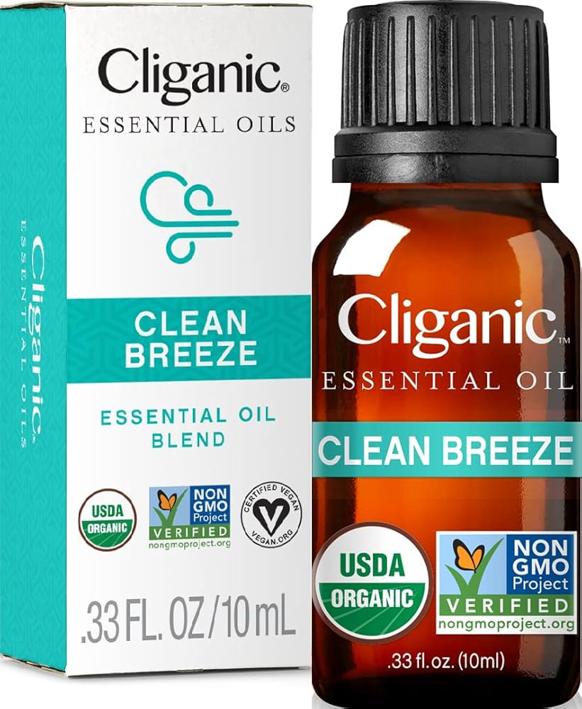 Cliganic Clean Breeze Essential Oil Blend - Natural Aromatherapy Oil for Diffuser Steam Distilled... | Amazon (US)