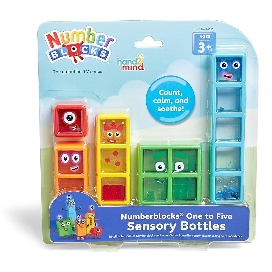 hand2mind Numberblocks One to Five Sensory Bottles, Numbers for Toddlers, Counting Toys, Calming ... | Amazon (US)