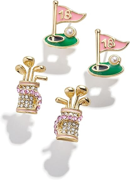 BaubleBar Sport-Themed Statement Earrings, Novelty Stud Earrings for Women, Costume Jewelry | Amazon (US)