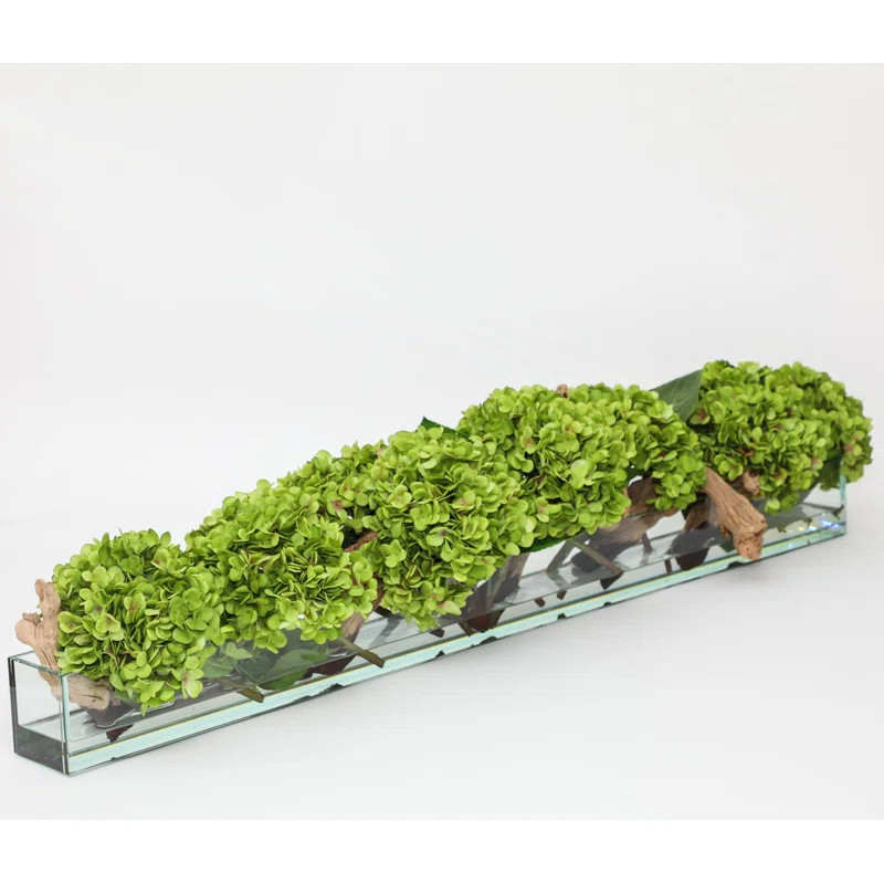 Hydrangea Arrangement in Planter | Wayfair North America