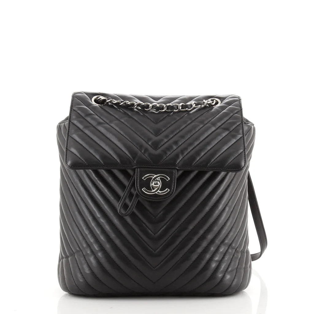 Urban Spirit Backpack Chevron Calfskin Large | Rebag