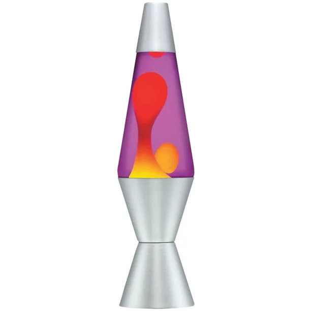 Lava the Original 14.5" Yellow/Red Wax with Purple Liquid Lava Lamp - Walmart.com | Walmart (US)
