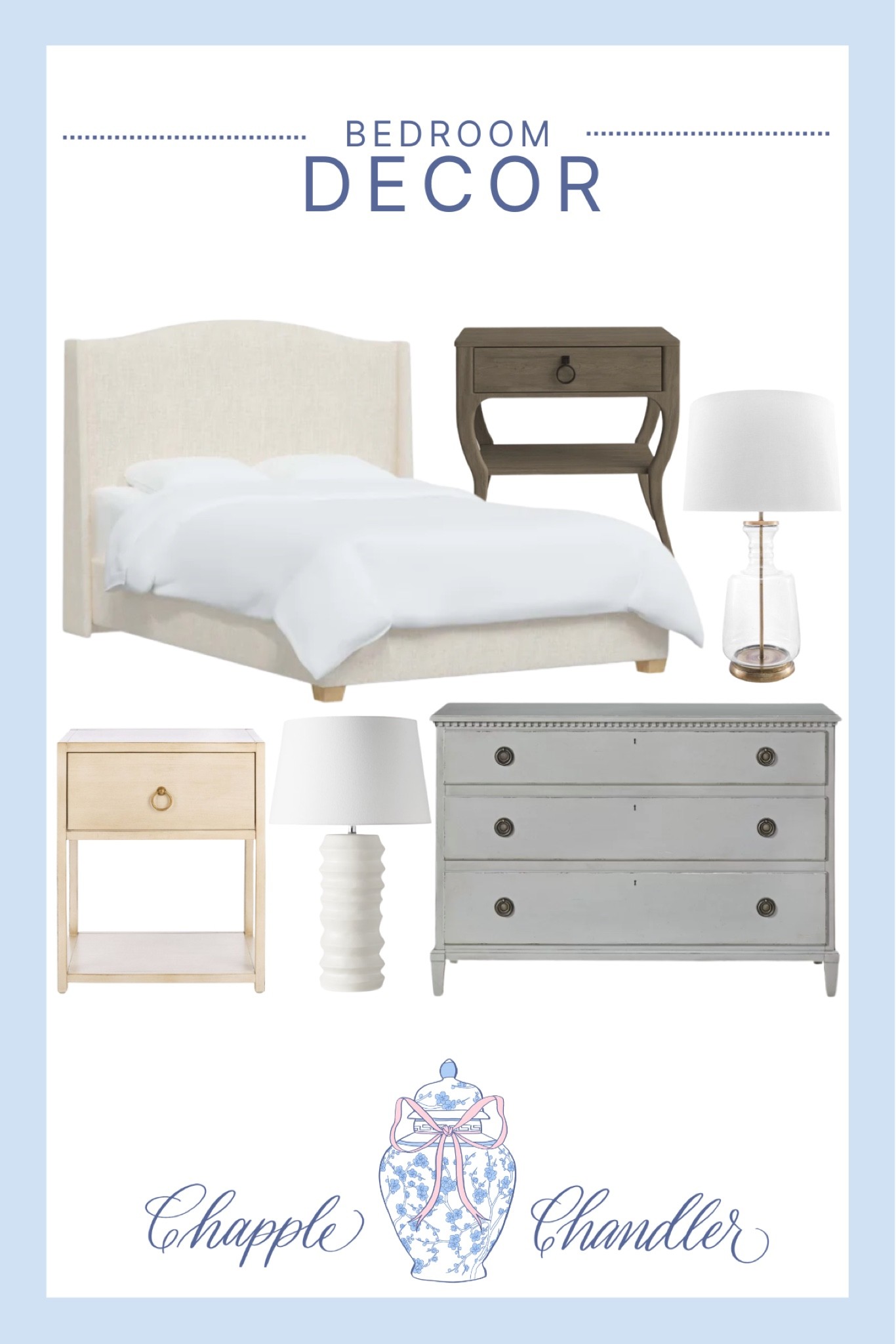 Bedroom, primary bedroom, guest bedroom, target, upholstered headboard, dresser, nightstand, bedside table, Wayfair, Birch Lane, target home, three drawer dresser, classic, traditional