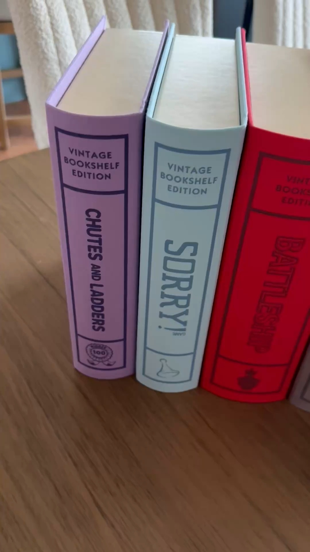 These are the perfect upgrade to all those old, broken game boxes with missing pieces. Every classic game I grew up with is now tucked inside a gorgeous “book” you can display on a shelf. Full-size boards, all the pieces, and the instructions included. You can grab them individually or as a full set, and they look so chic styled as decor.

A beautiful, functional way to organize game night and elevate your shelves at the same time.

#games #homedecor #giftideas