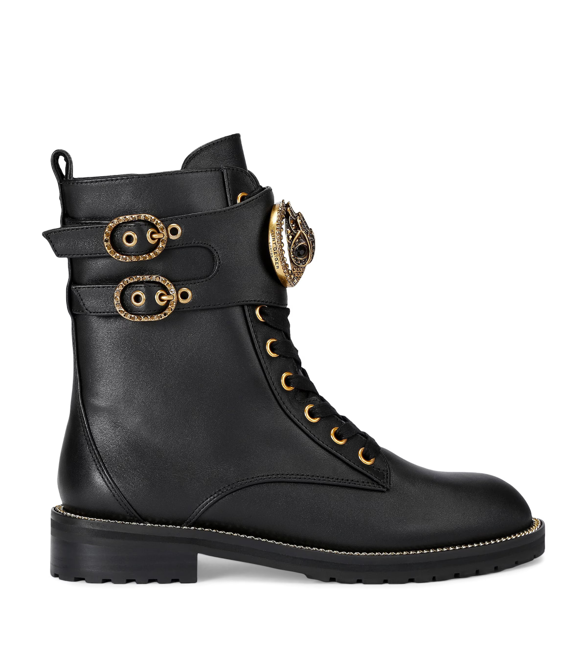 Kurt Geiger London Leather Stoop Lace-Up Boots | Harrods (US)