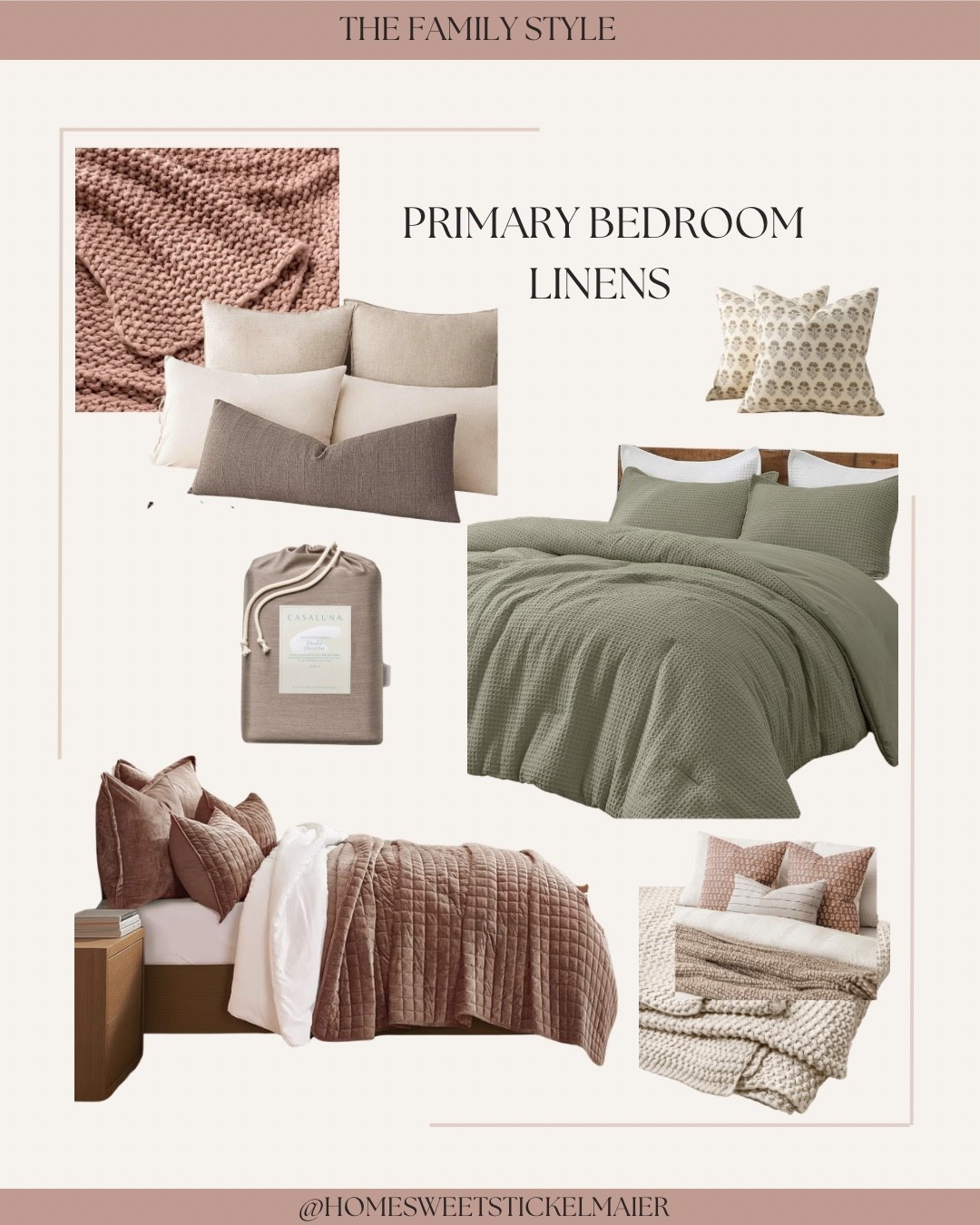 Primary linens I’m loving in dusty pinks, neutrals and sage 🤍

#LTKHome
