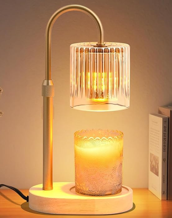 Candle Warmer Lamp with Timer: Modern Style Adjustable Height Candle Warmer Lamp Home Decor Safe ... | Amazon (US)