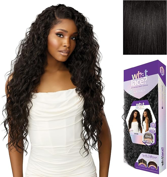 Sensationnel What Lace 13X6 Wigs - Zion Lacefrontal Hand Tied Glueless Synthetic with Natural Den... | Amazon (US)