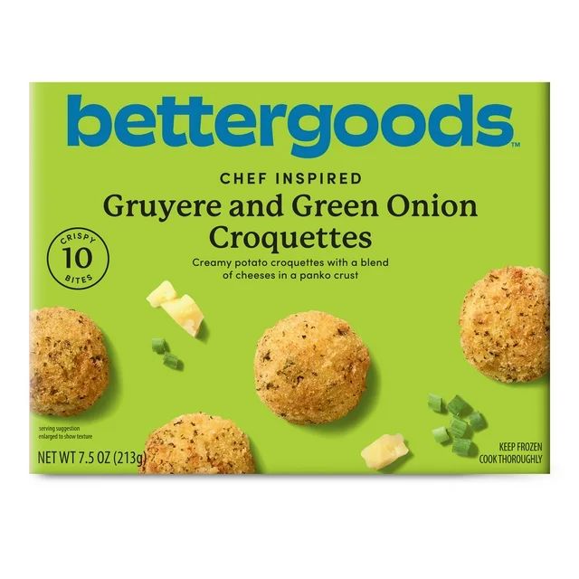 bettergoods Gruyere and Green Onion Croquettes, 7.5 oz, 10 Count (Frozen) - Walmart.com | Walmart (US)