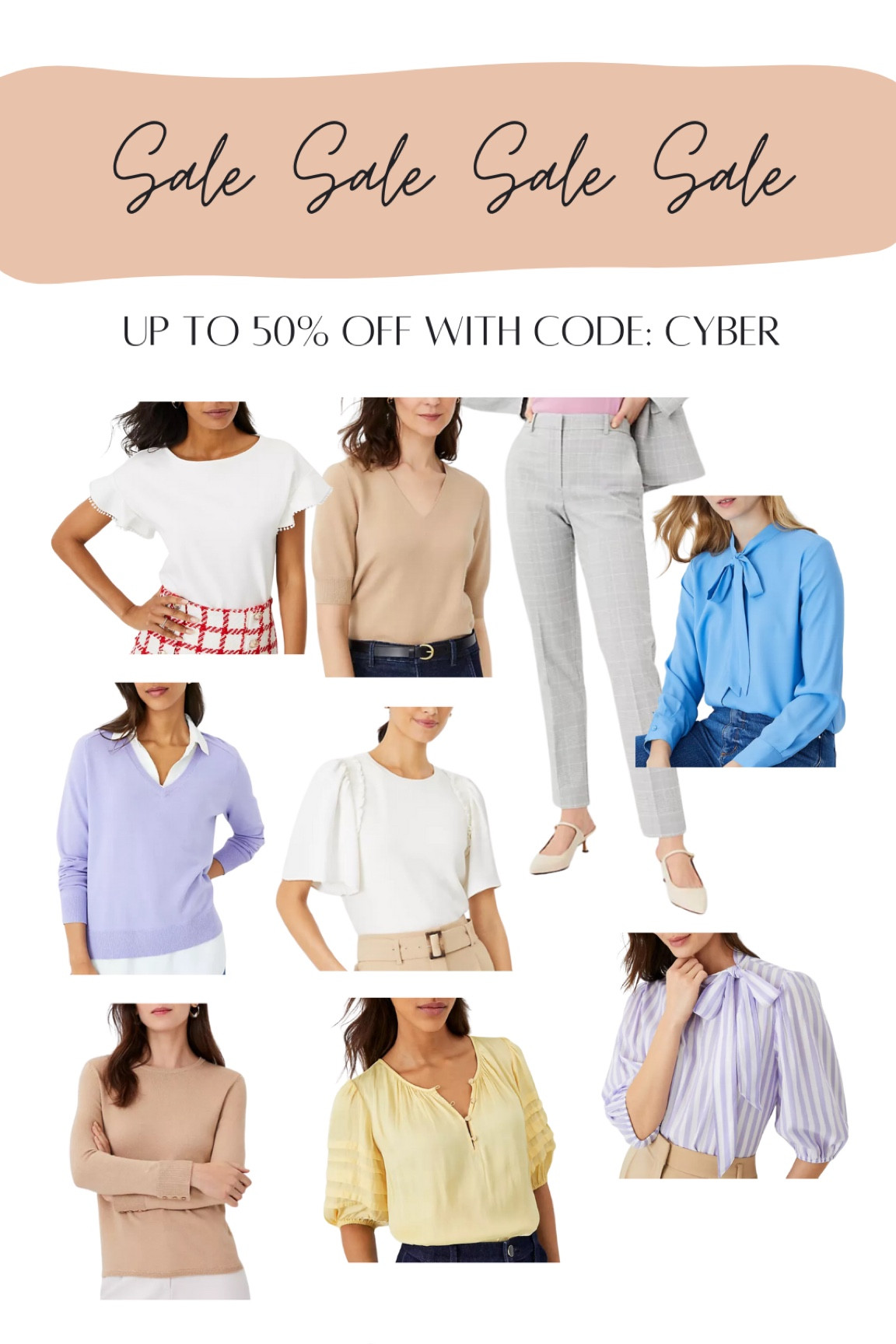 Work wear sale! Up to 50% off with code: CYBER at the Ann Taylor Factory store.
Work finds, work outfit, business professional.

#LTKSummerSales #LTKFamily #LTKWorkwear
