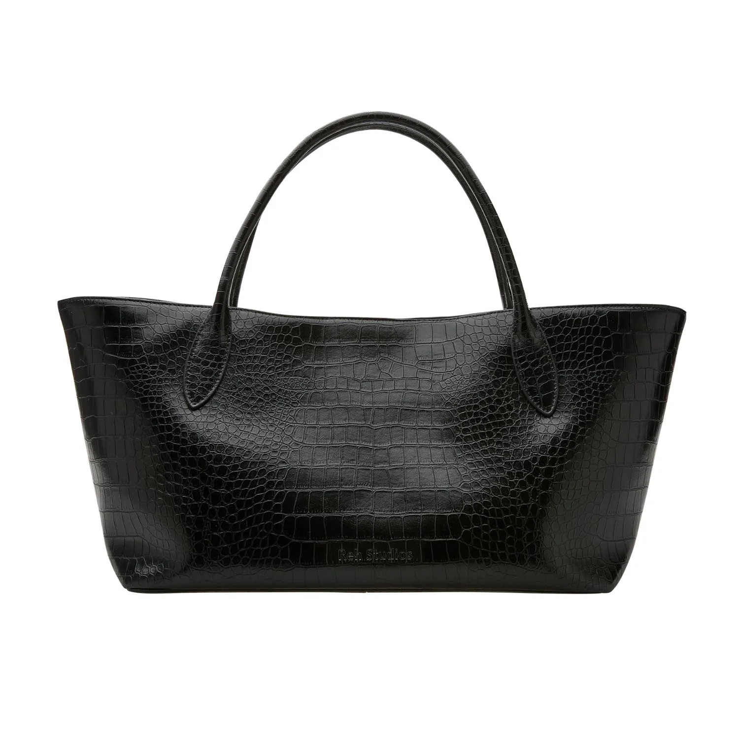 Marlow Tote Croc Embossed | Large Leather Tote Bag \u2013 Reh Studios | Reh Studios