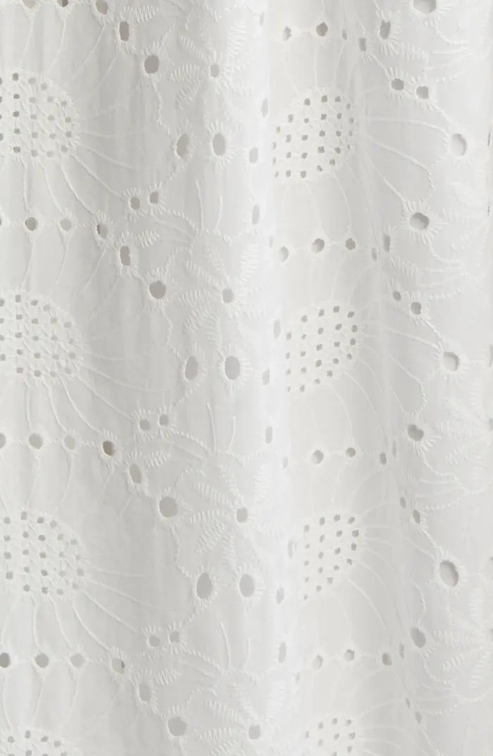 Short Sleeve Cotton Eyelet Midi Dress | Nordstrom