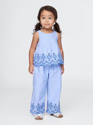 Baby & Toddler Eyelet Poplin Outfit Set | Gap (US)