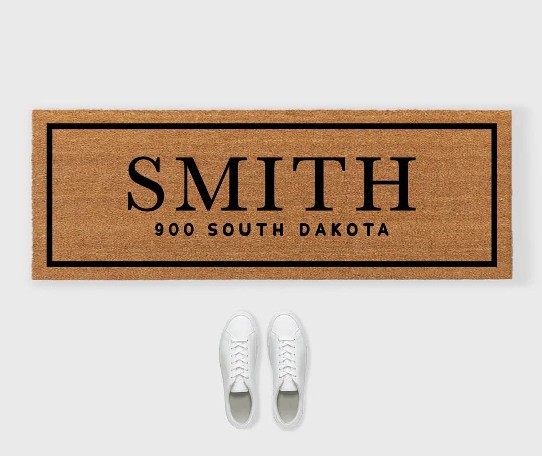 Personalized Doormat, Personalized Last Name Doormat,Custom Last Name Address doormat,Personalize... | Etsy (US)