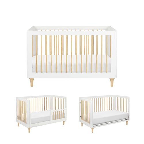 Babyletto Lolly 3-in-1 Convertible Crib with Toddler Bed Conversion Kit in White and Natural, Greenguard Gold Certified | Amazon (US)