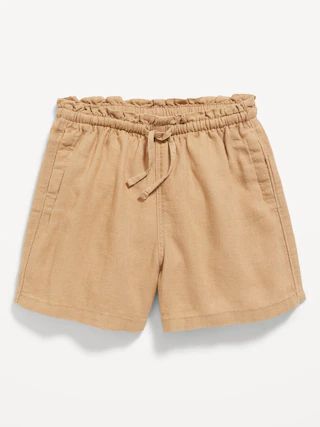 Linen-Blend Pull-On Shorts for Toddler Girls | Old Navy (US)