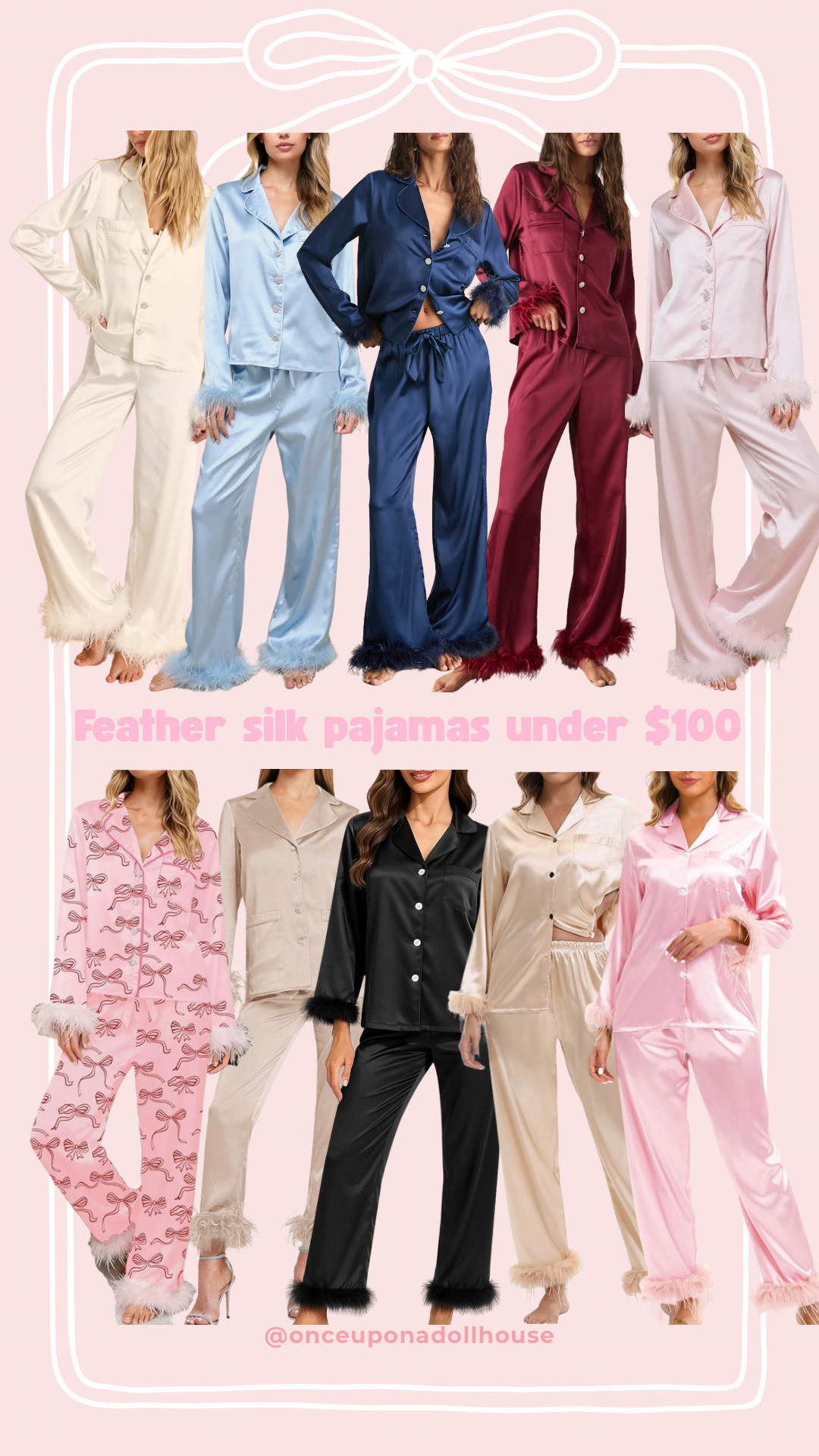 Feather silk pajamas under $100! 

#LTKootd #LTKselfcare #LTKCyberWeek