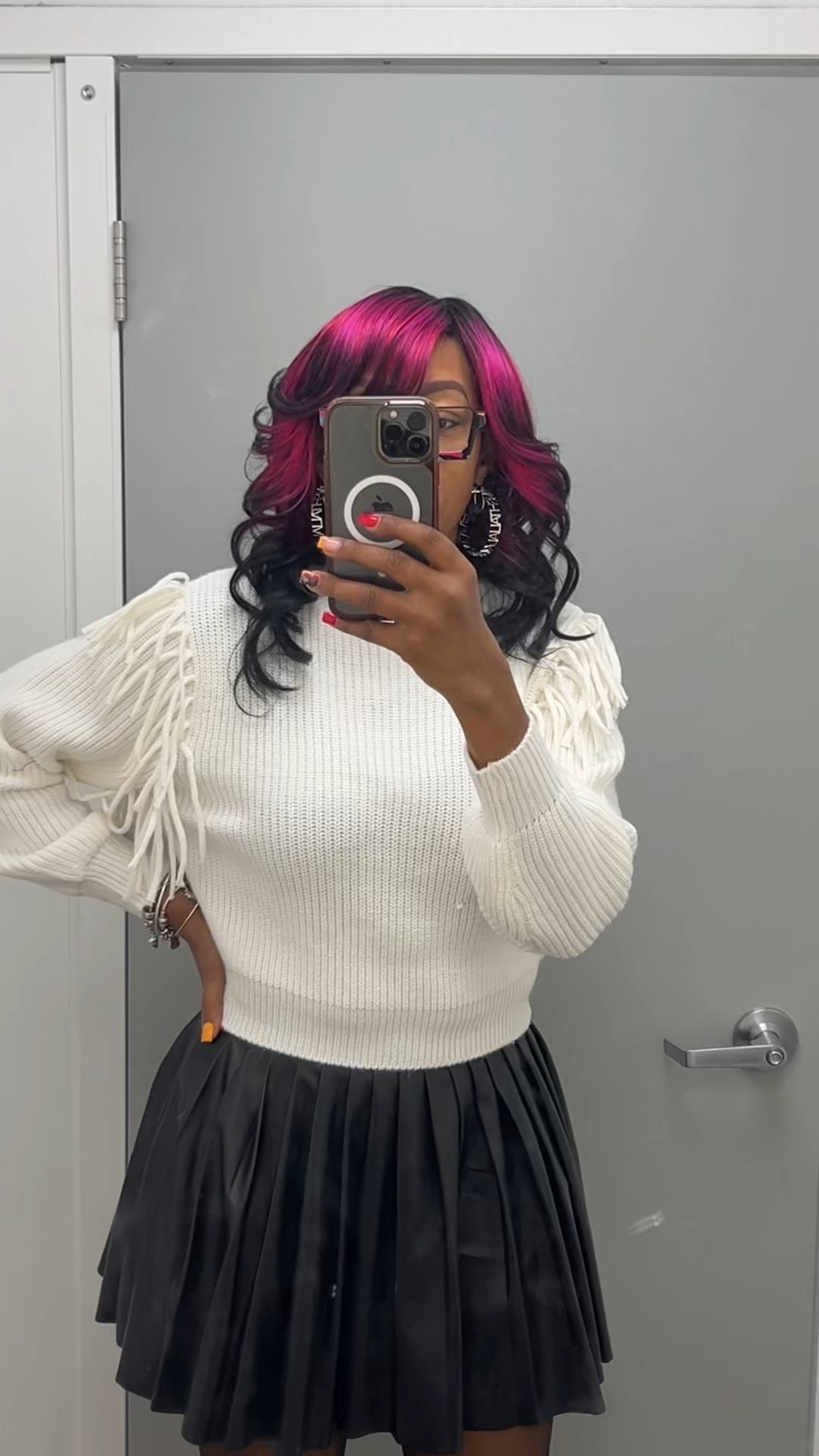 Walmart has been in their fashion bag lately! This fringe sweater from Time and Tru is such an easy staple for fall/winter, and I paired it with a faux leather skirt for a little pop. 

#LTKgrwm #LTKStyleTip #LTKootd