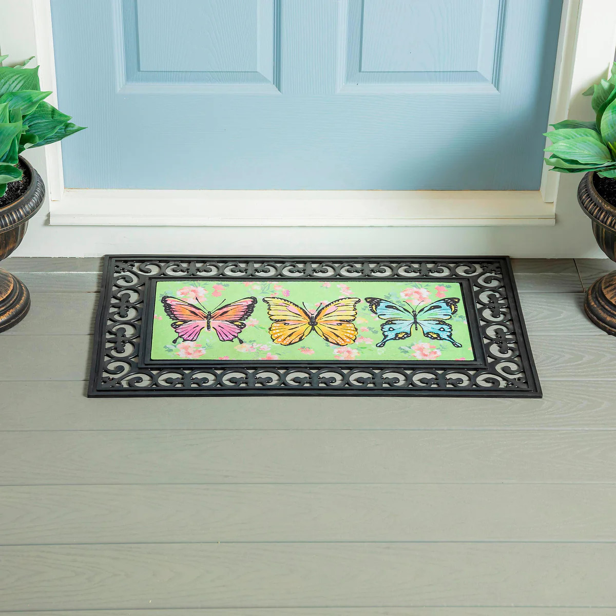 Sassafras Rubber Decorative Floor Doormat Frame | My Evergreen