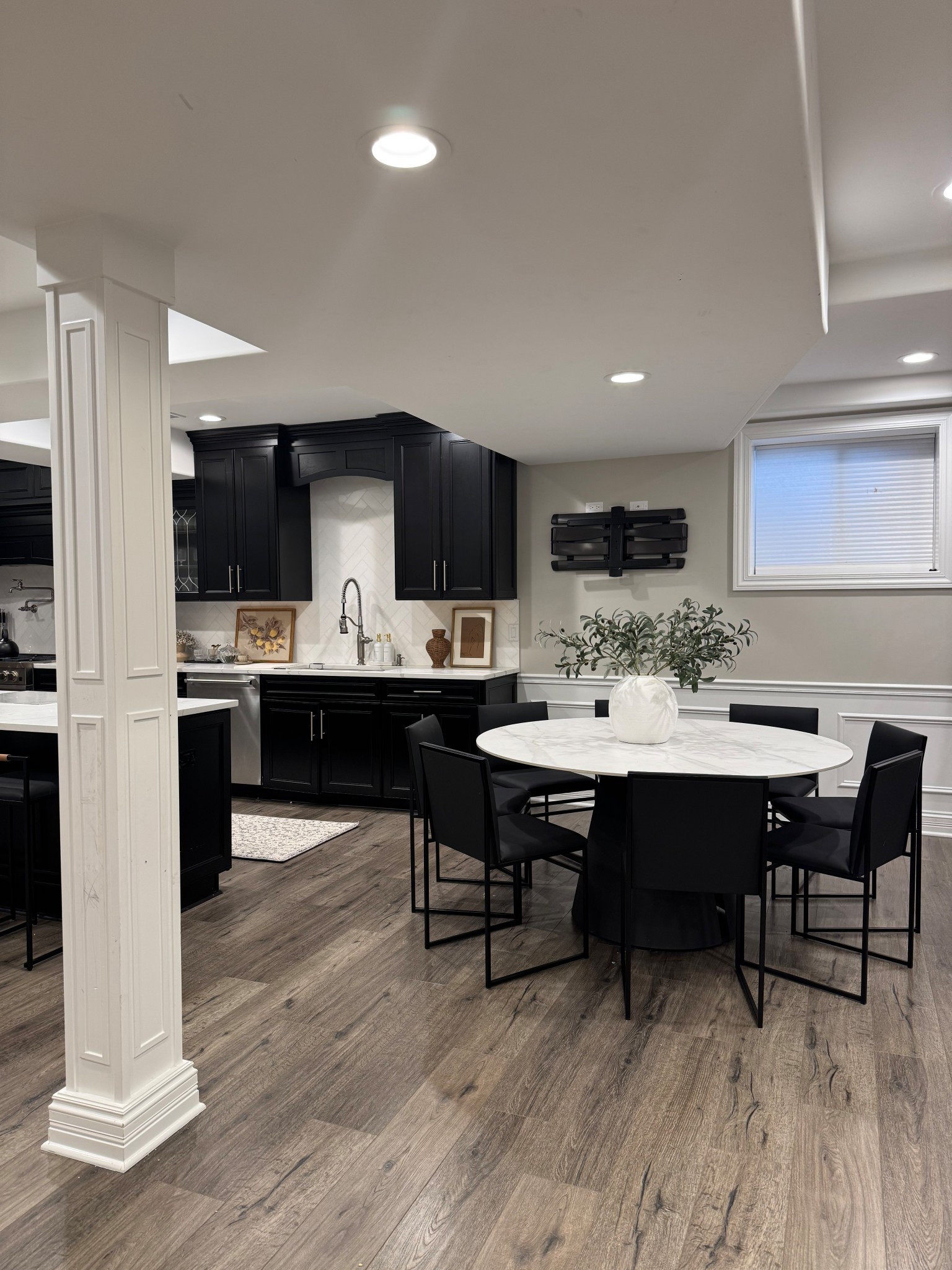 We added this beautiful modern dining table in our basement! The top is marble with matte finish and base is metal. @wayfair #wayfair #wayfairfinds #diningtable #basement #diningchair #wayday 

#LTKStyleTip #LTKHome #LTKSaleAlert