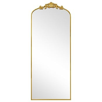 AIXI HOME Antique Gold Arched Full Length Mirror, 71"x30" Floor Vintage Mirror with Ornate Frame,... | Amazon (US)