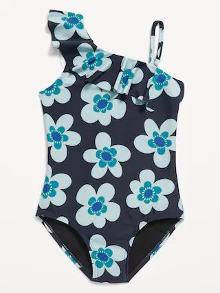 Printed Ruffled One-Piece Swimsuit for Girls | Old Navy (US)